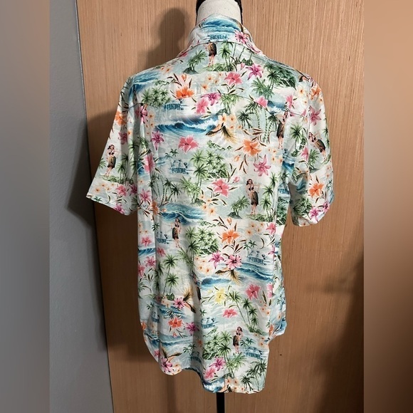 Sandrino Rose x Free People Hawaiian Pearl Snap Hula Girl Top, Size Small (v) - Picture 4 of 8